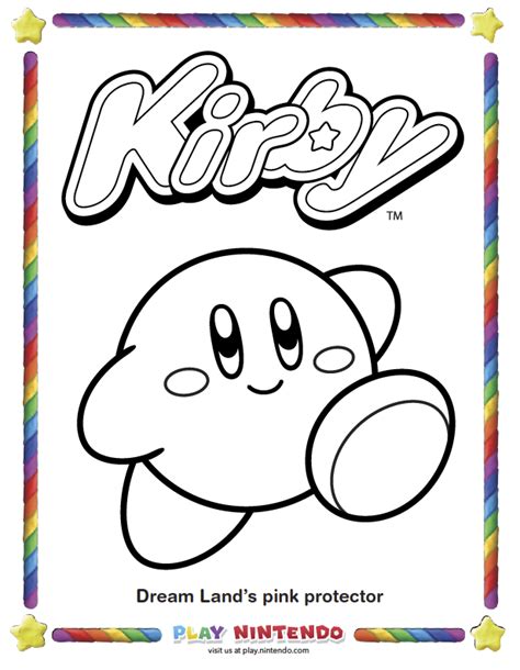 Kirby Nintendo Coloring Pages